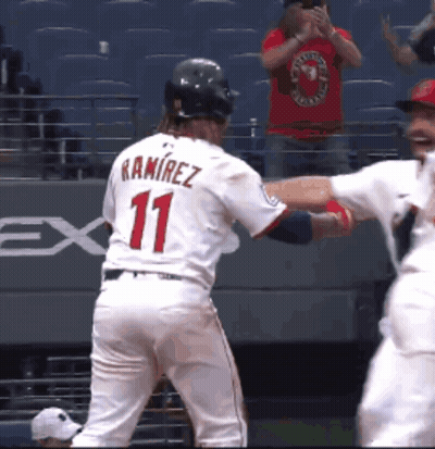 A Baseball Player With Ramirez 11 On His Back GIF