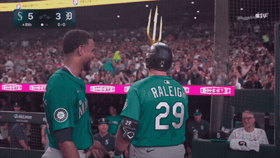 A Baseball Player With The Name Raleigh On The Back Of His Shirt GIF