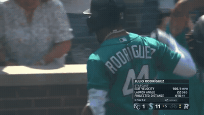 A Baseball Player With The Name Rodriguez On The Back Of Their Jersey GIF