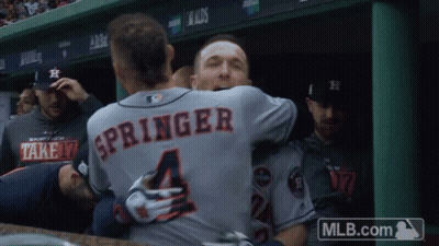 A Baseball Player With The Name Springer On His Back GIF
