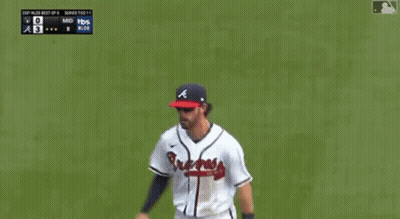 A Baseball Player With The Name Swanson On The Back Of His Shirt GIF