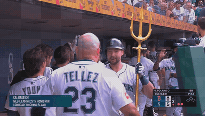 A Baseball Player With The Name Tellez On His Back GIF