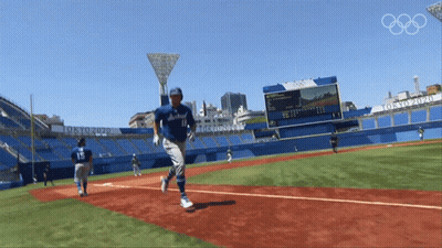 A Baseball Player With The Number 11 On His Jersey GIF