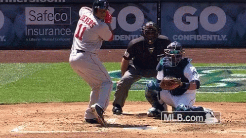 A Baseball Player With The Number 11 On His Jersey GIF