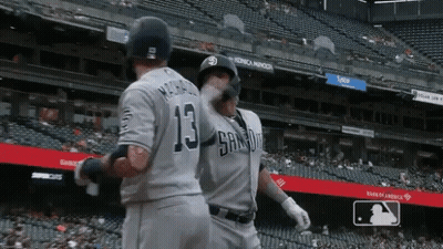 A Baseball Player With The Number 13 On His Shirt GIF