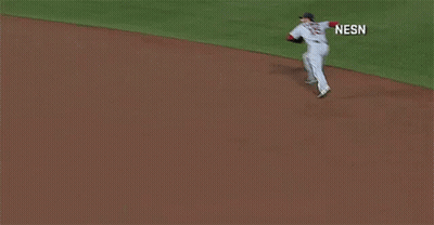 A Baseball Player With The Number 16 On His Jersey Is Sliding Into Base GIF