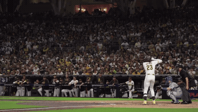 A Baseball Player With The Number 23 On His Back GIF