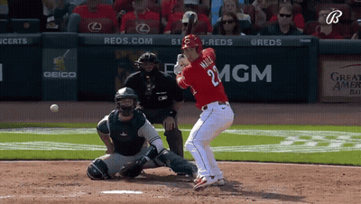 A Baseball Player With The Number 24 On His Jersey Swings At A Ball GIF