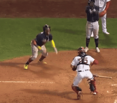 A Baseball Player With The Number 25 On The Back Of His Shirt GIF