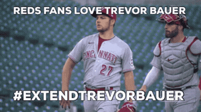 A Baseball Player With The Number 27 On His Jersey Stands Next To A Catcher GIF