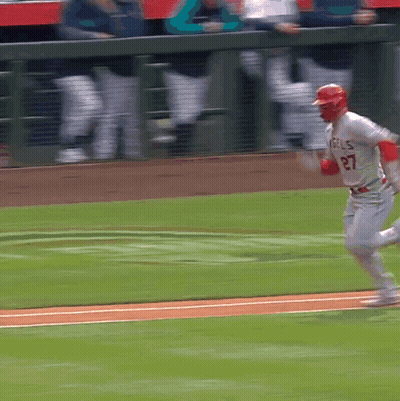 A Baseball Player With The Number 27 On His Shirt GIF