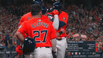 A Baseball Player With The Number 27 On Their Back GIF