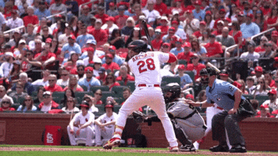 A Baseball Player With The Number 28 On Their Jersey GIF