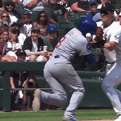 A Baseball Player With The Number 3 On The Back Of His Shirt GIF