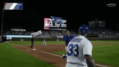A Baseball Player With The Number 33 On Their Jersey GIF