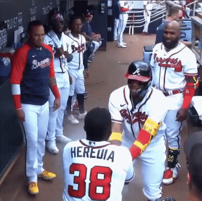 A Baseball Player With The Number 38 On Their Jersey GIF