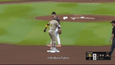 A Baseball Player With The Number 4 On The Back Of His Shirt GIF