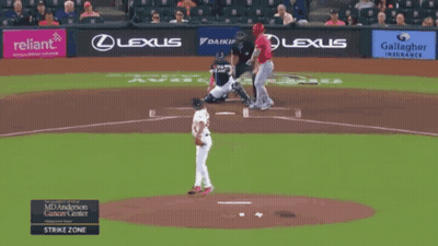A Baseball Player With The Number 45 On His Jersey Stands At Home Plate GIF
