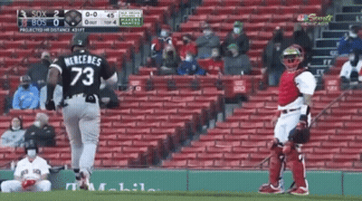 A Baseball Player With The Number 73 On The Back Of His Shirt GIF