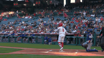 A Baseball Player With The Number 8 On Their Jersey GIF