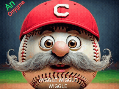 A Baseball With A C On It 'S Cap GIF