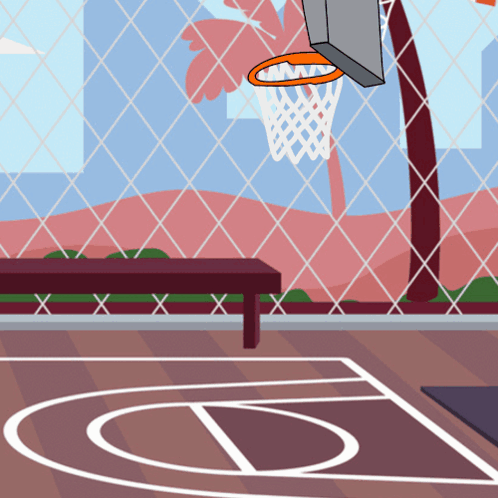 A Basketball Court With The Letter D On The Court GIF