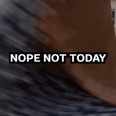 A Basketball Court With The Words Nope Not Today On It GIF