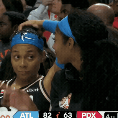 A Basketball Game Between Atl And Pdx With A Score Of 82 To 63 GIF