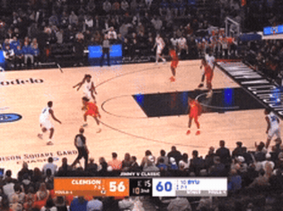 A Basketball Game Between Clemson And Buffalo Is Going On GIF