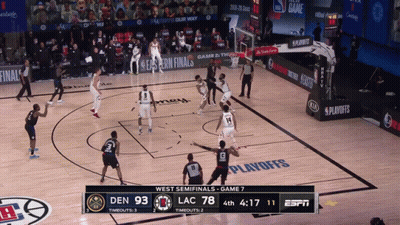 A Basketball Game Between Den And Lac Is Being Played GIF