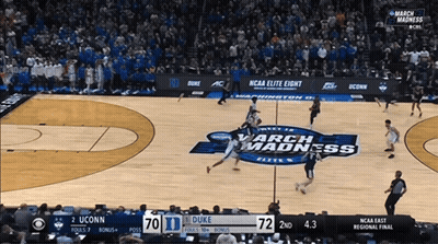 A Basketball Game Between Duke And Uconn Is Going On GIF