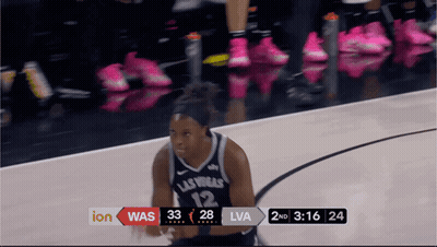 A Basketball Game Between Las Vegas And Lva Is Being Broadcast On Ion GIF