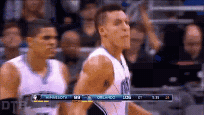 A Basketball Game Between Minnesota And Orlando Is Being Played GIF