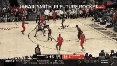 A Basketball Game Between Nebraska And Auburn With Jabari Smith Jr Future Rocket GIF