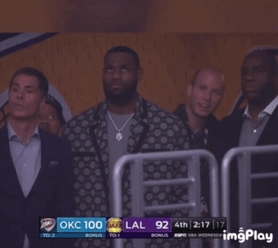 A Basketball Game Between Okc 100 And Lal 92 GIF