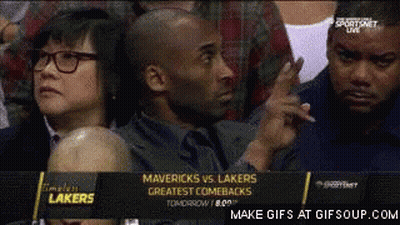 A Basketball Game Between The Mavericks And Lakers GIF