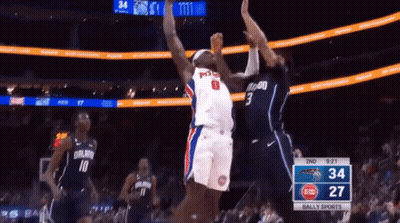 A Basketball Game Between The Orlando Magic And The Miami Heat Is Underway GIF
