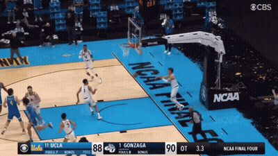 A Basketball Game Between Ucla And Gonzaga Is Underway GIF