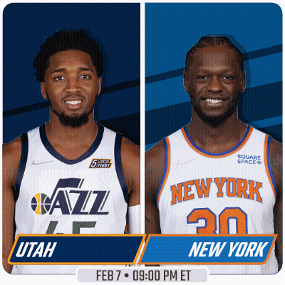 A Basketball Game Between Utah And New York Is Scheduled For February 7Th GIF