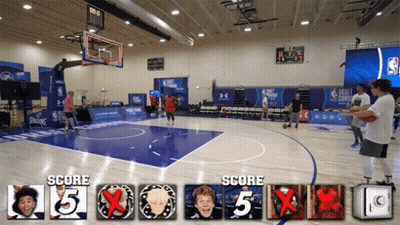 A Basketball Game Is Being Played And The Score Is 15 To 5 GIF