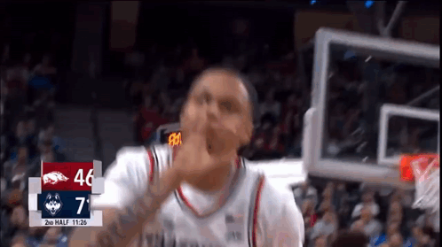 A Basketball Game Is Being Played And The Score Is 46 To 7 .. GIF
