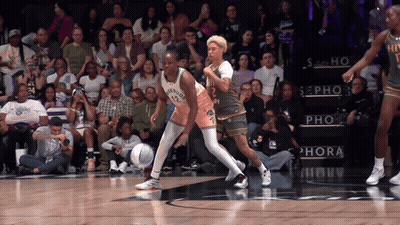 A Basketball Game Is Being Played At Sephora GIF
