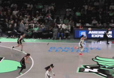 A Basketball Game Is Being Played At The Barclay Center GIF
