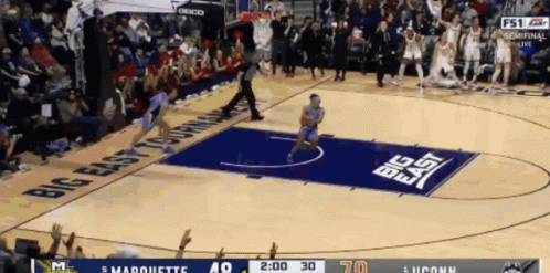 A Basketball Game Is Being Played At The Big East GIF
