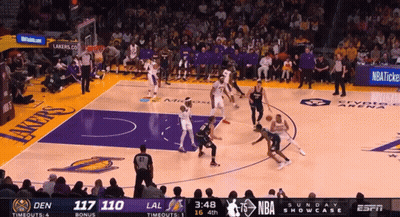 A Basketball Game Is Being Played At The Nba Showcase GIF