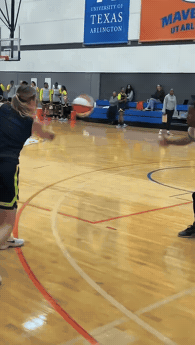 A Basketball Game Is Being Played At The University Of Texas In Arlington GIF