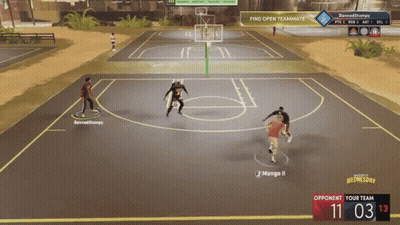 A Basketball Game Is Being Played Between Mango Ii And Bannedstuffy GIF