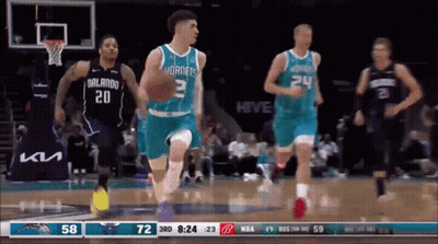A Basketball Game Is Being Played Between The Hornets And The Magic GIF