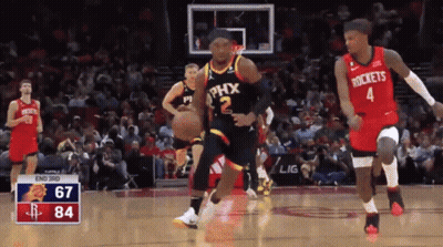A Basketball Game Is Being Played Between The Rockets And The Phx GIF