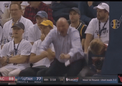 A Basketball Game Is Being Played Between Utah And West 1St Round Utah Leads 3-2 GIF